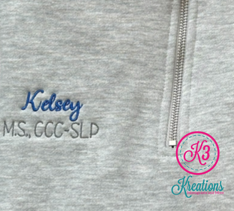 Adult SLP Speech Language Pathologist Midweight 1/4 Zip Sweatshirt