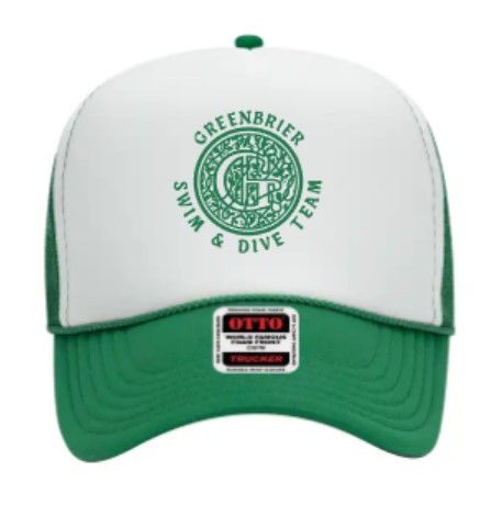 Otto 5 Panel Mid Profile Mesh Back Trucker Hat with Choice of Greenbrier Logo