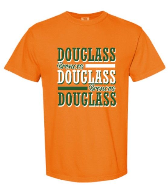 Adult Douglass Broncos Comfort Colors Garment-Dyed Heavyweight Tee (FDXC)