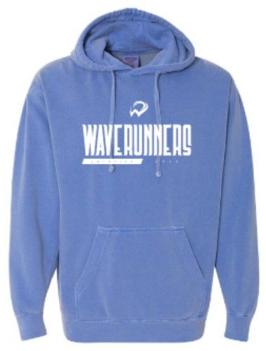 Adult Waverunners Swimming 2026 Comfort Colors Garment-Dyed Hooded Sweatshirt (WWR)