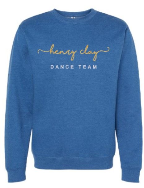 Adult Embroidered Henry Clay Dance Team Midweight Crewneck Sweatshirt (HCDT)