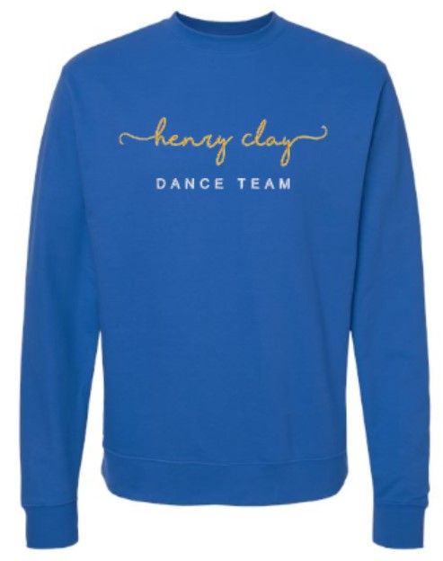 Adult Embroidered Henry Clay Dance Team Midweight Crewneck Sweatshirt (HCDT)