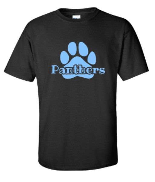 Panthers Pawprint Short OR Long Sleeve Tee 