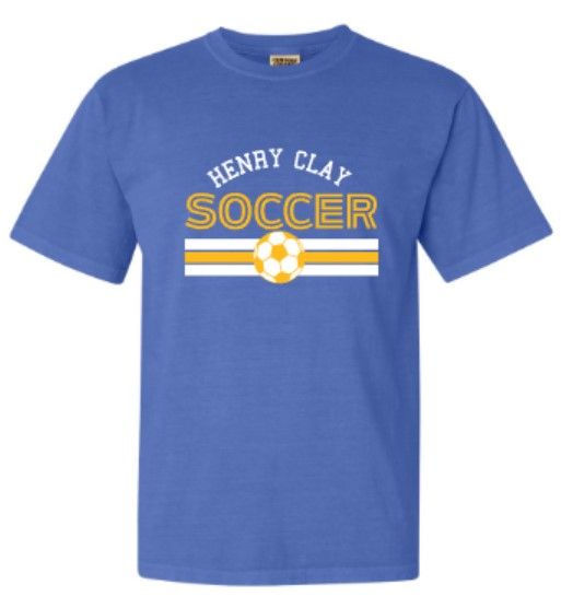 Adult Henry Clay Soccer with Ball Comfort Colors Garment-Dyed Short Sleeve Tee (HCGS)