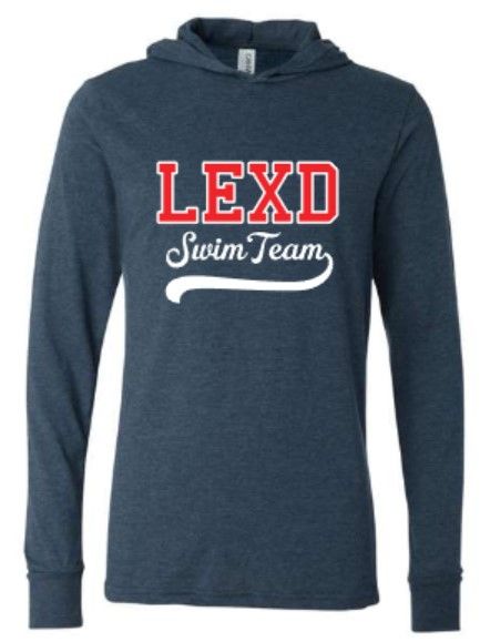 Adult LEXD Swim Team with Swash Bella + Canvas Jersey Hooded Long Sleeve Tee (LEXD)