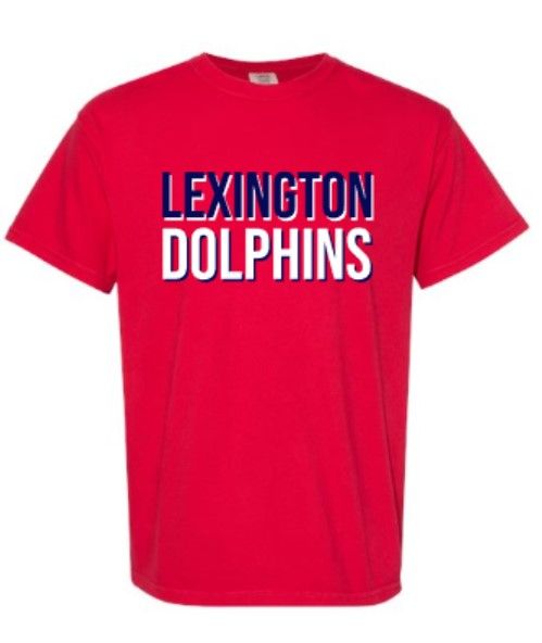 Adult Lexington Dolphins Two Tone Comfort Colors Garment-Dyed Heavyweight Short OR Long Sleeve Tee (LEXD)