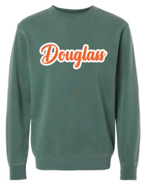 Adult Douglass Applique Midweight Pigment-Dyed Crewneck Sweatshirt