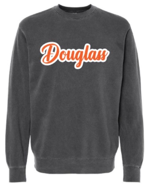 Adult Douglass Applique Midweight Pigment-Dyed Crewneck Sweatshirt