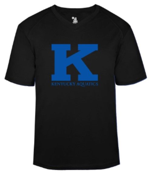 Adult K Kentucky Aquatics Logo Badger Sport® B-Core V-Neck Tee (KA)