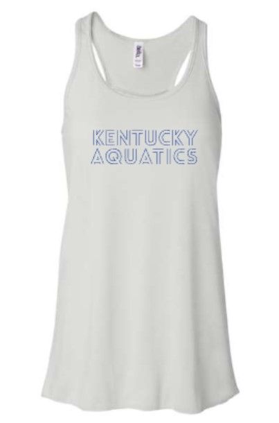 Ladies Kentucky Aquatics Outline Flowy Racerback Tank (KA)