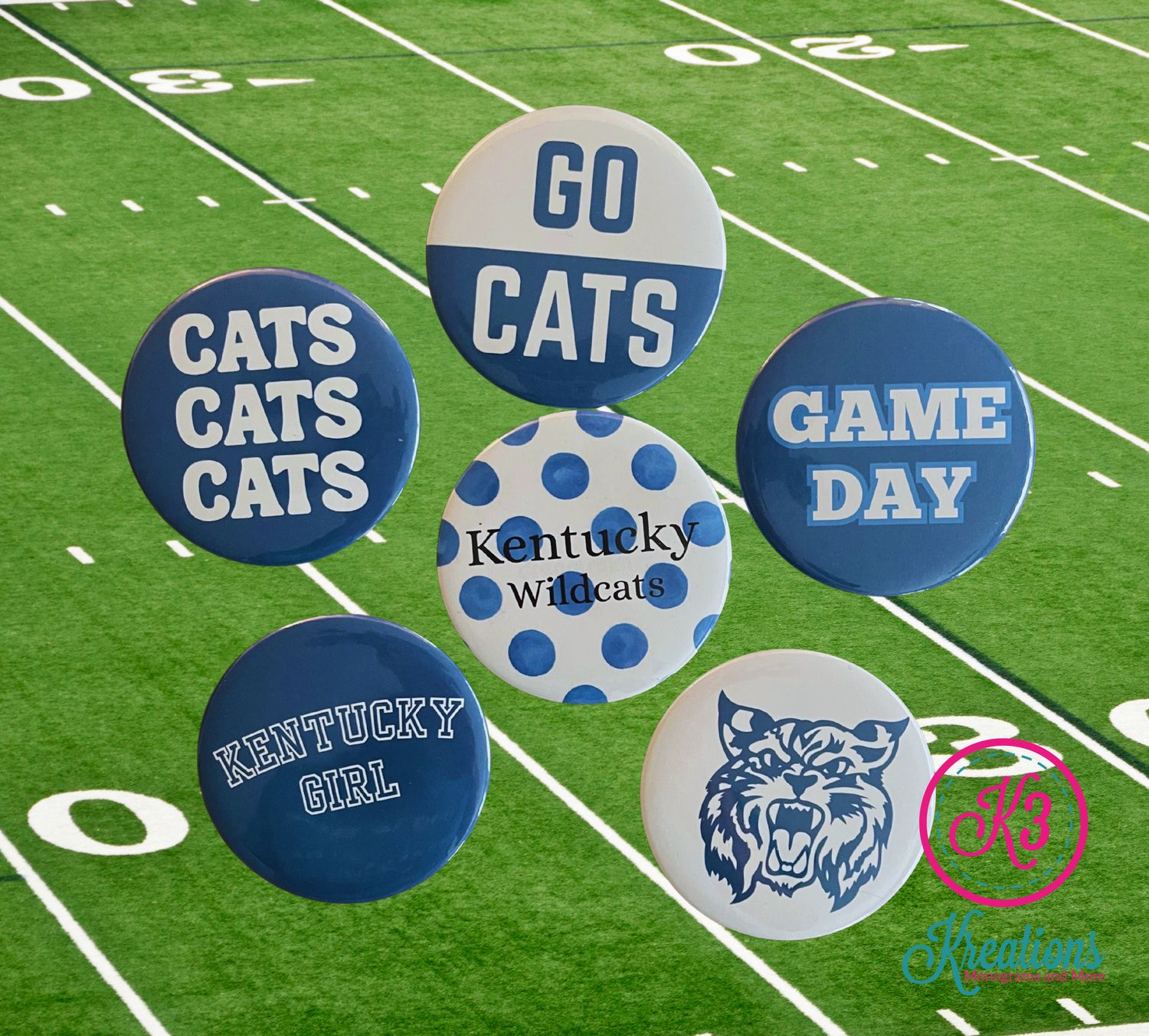 3" Kentucky Game Day Button