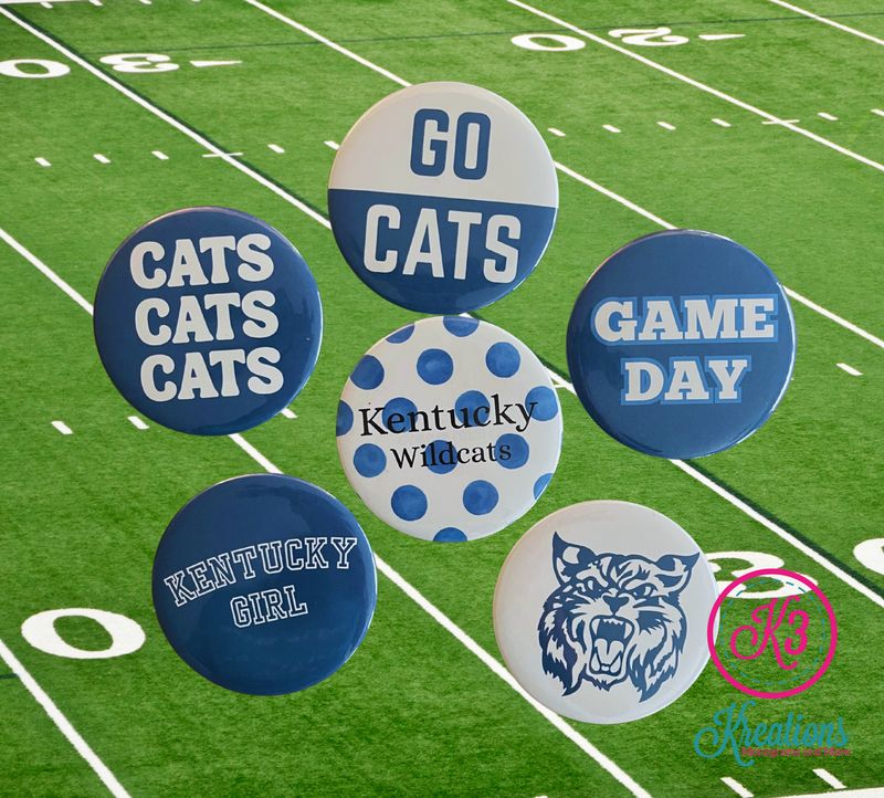 3" Kentucky Game Day Button