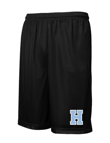 Youth Black H Sport-Tek® PosiCharge® Mesh 5” Short
