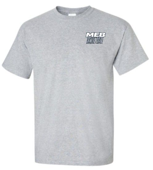 Youth or Adult Left Chest MEB Basketball Gildan Short or Long Sleeve T-Shirt (MEBB)