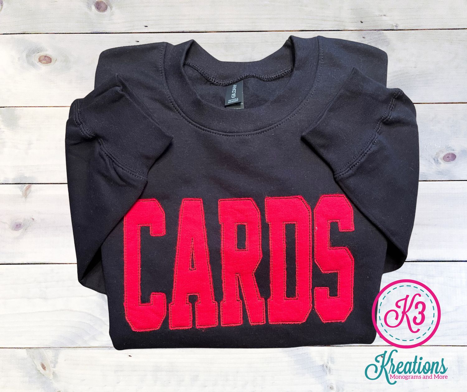 Adult CARDS Applique Crewneck Sweatshirt