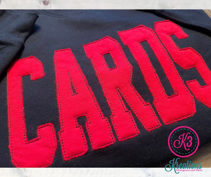 Adult CARDS Applique Crewneck Sweatshirt