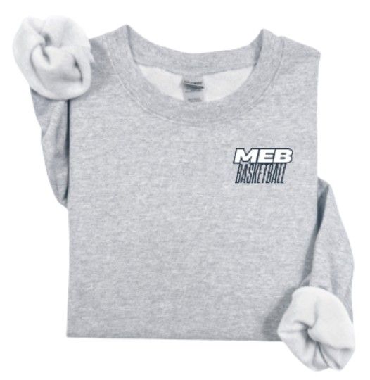Youth or Adult Left Chest MEB Basketball Gildan Heavy Blend Sweatshirt (MEBB)