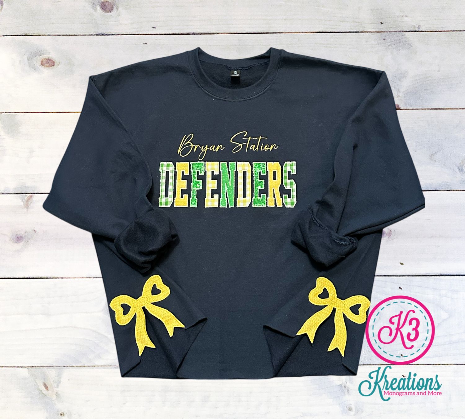 Adult Bryan Station Defenders Side Bow Crewneck Sweatshirt