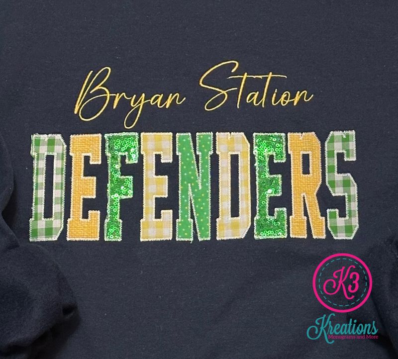Adult Bryan Station Defenders Side Bow Crewneck Sweatshirt