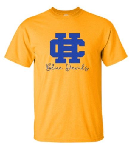 Youth or Adult HC Blue Devils Short Sleeve Tee (HCC)