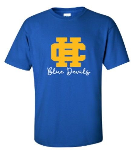 HC Blue Devils Short or Long Sleeve Tee (HCC)
