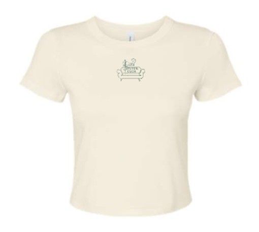 Women's Lex Stitch Club Couch Logo Micro Rib Baby Tee (LSC)