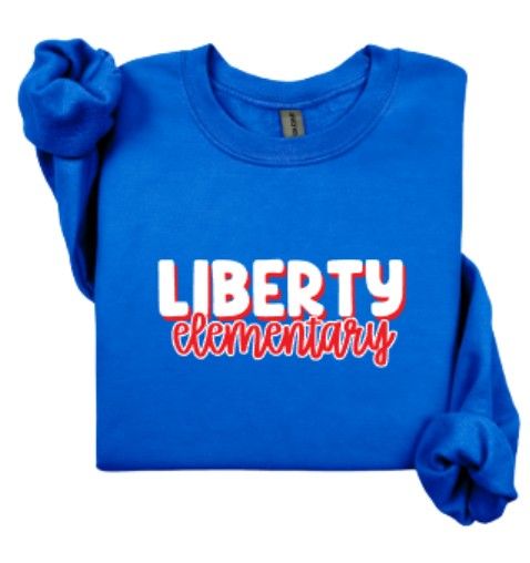 Youth or Adult Liberty Elementary Gildan Crewneck Sweatshirt (LDB)