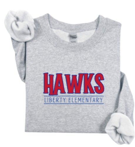 Youth or Adult Hawks Gildan Crewneck Sweatshirt 