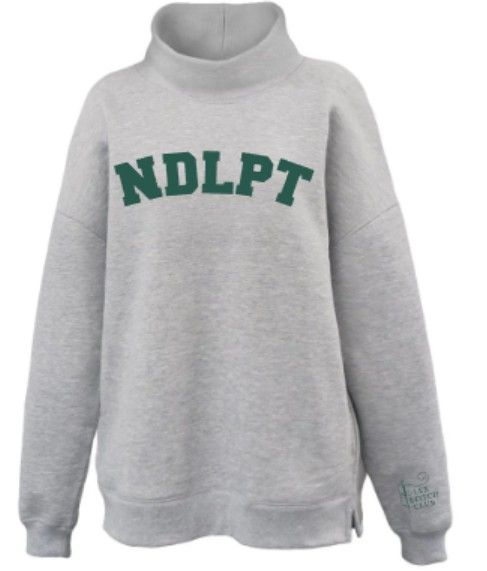 Ladies Oversize Mockneck with NDLPT Applique (LSC)