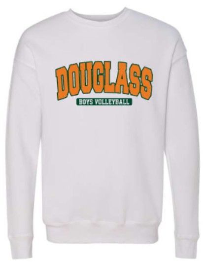 Adult Douglass Arced Boys Volleyball Bella + Canvas Sponge Fleece Sweatshirt (FDBV)