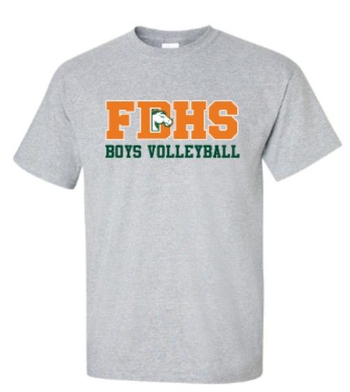 Adult FDHS Boys Volleyball Gildan Short OR Long Sleeve Tee (FDBV)