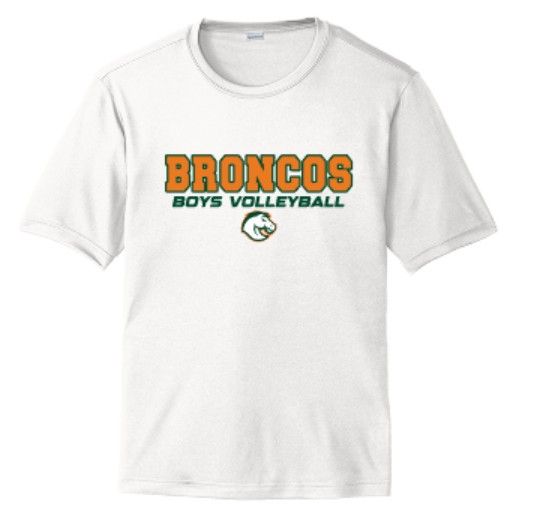 Adult Broncos Boys Volleyball Sport-Tek® PosiCharge® Competitor™ Short or Long Sleeve Tee (FDBV)