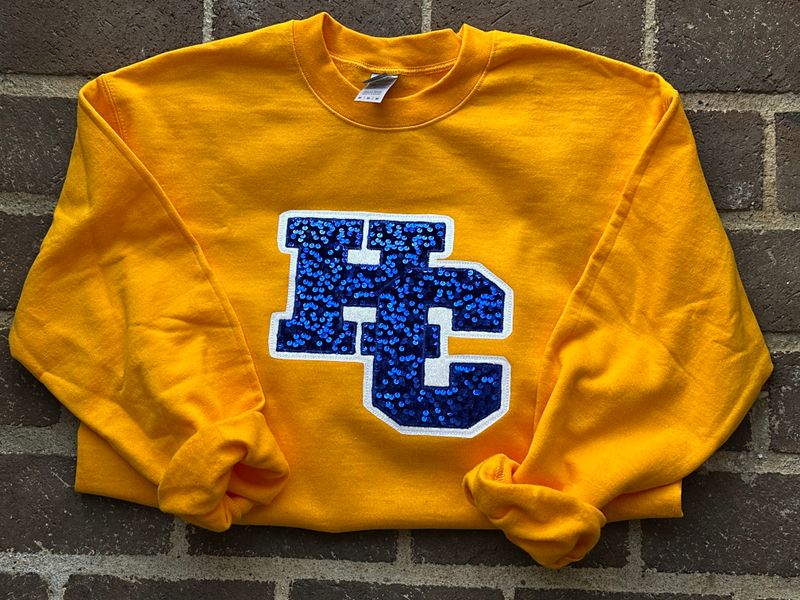Adult HC Sequin Applique Gildan Sweatshirt