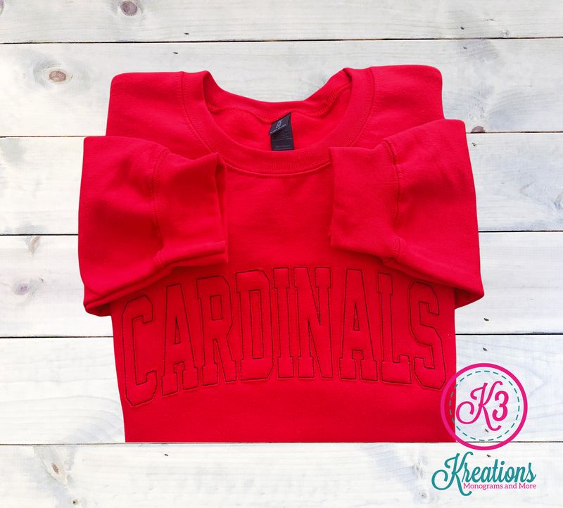 Adult Cardinals Outline Sweatshirt