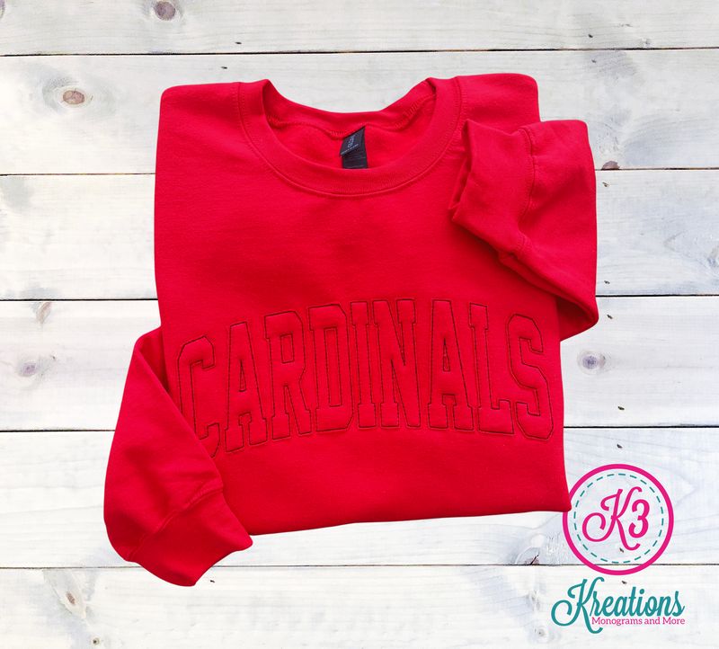 Adult Cardinals Outline Sweatshirt