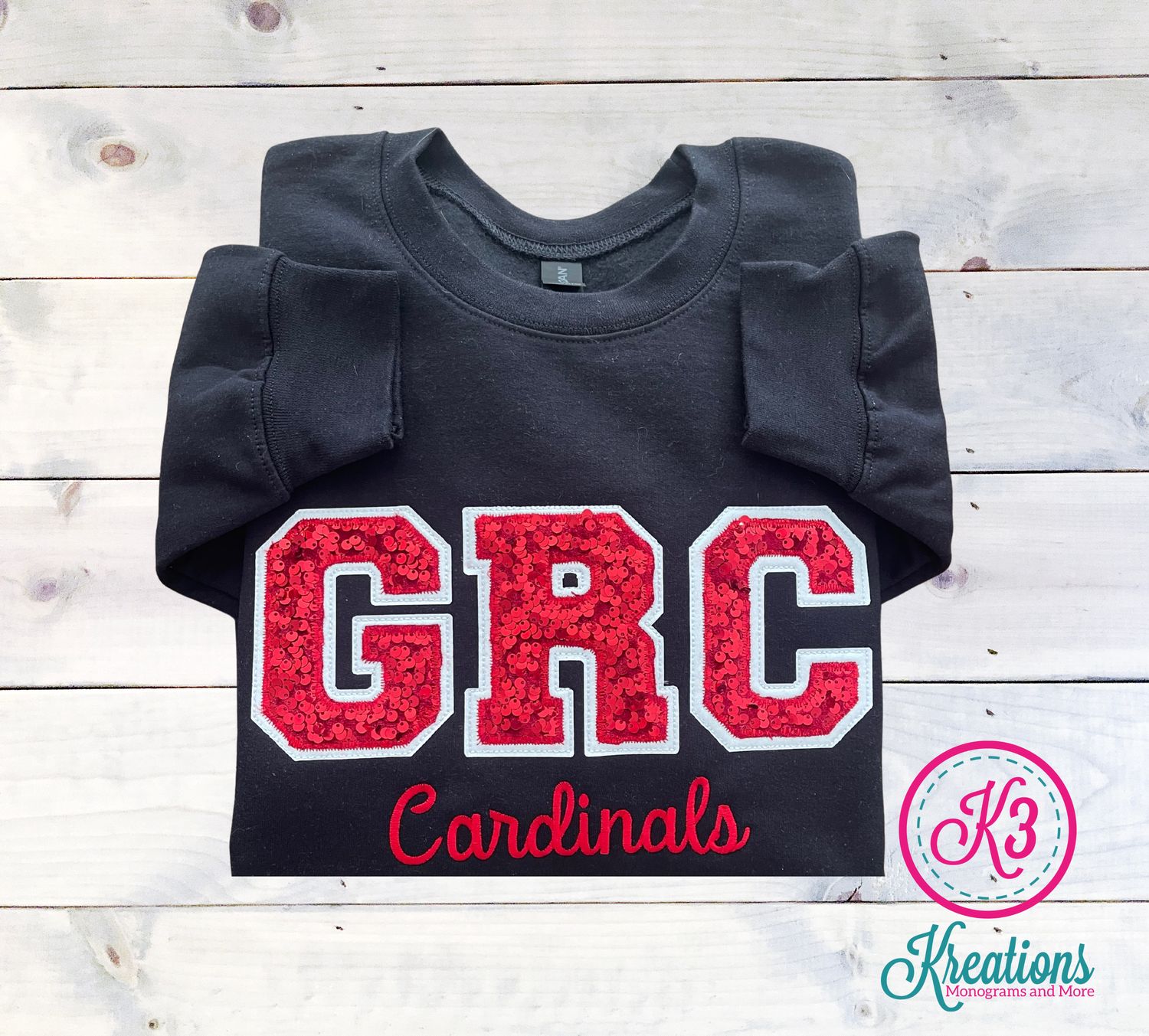 Adult Sequin GRC Cardinals Sweatshirt 