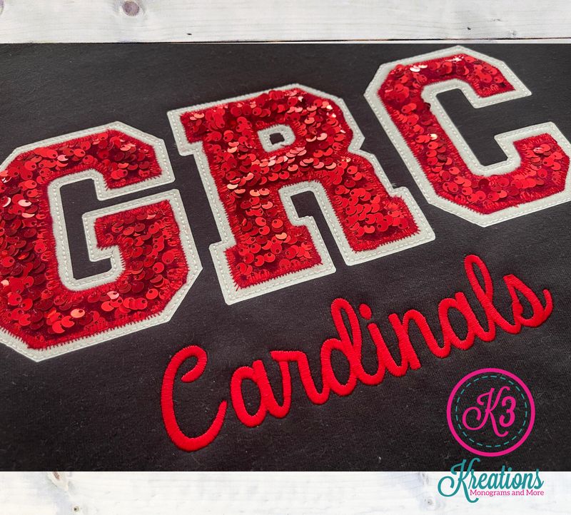 Adult Sequin GRC Cardinals Sweatshirt 