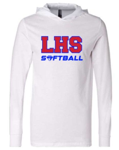Adult LHS Softball with General Bella + Canvas Jersey Hooded Long Sleeve Tee (LGS)