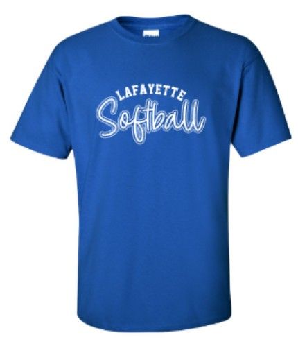 Adult Arced LAFAYETTE Softball Short or Long Sleeve Tee (LGS)