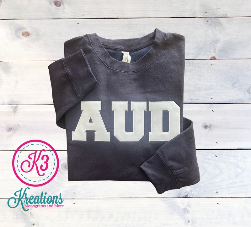 Adult AUD Applique Midweight Crewneck Sweatshirt