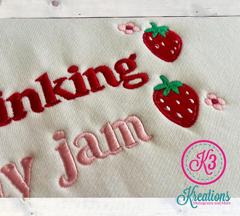 Adult Overthinking is my Jam Embroidered Midweight Crewneck Sweatshirt