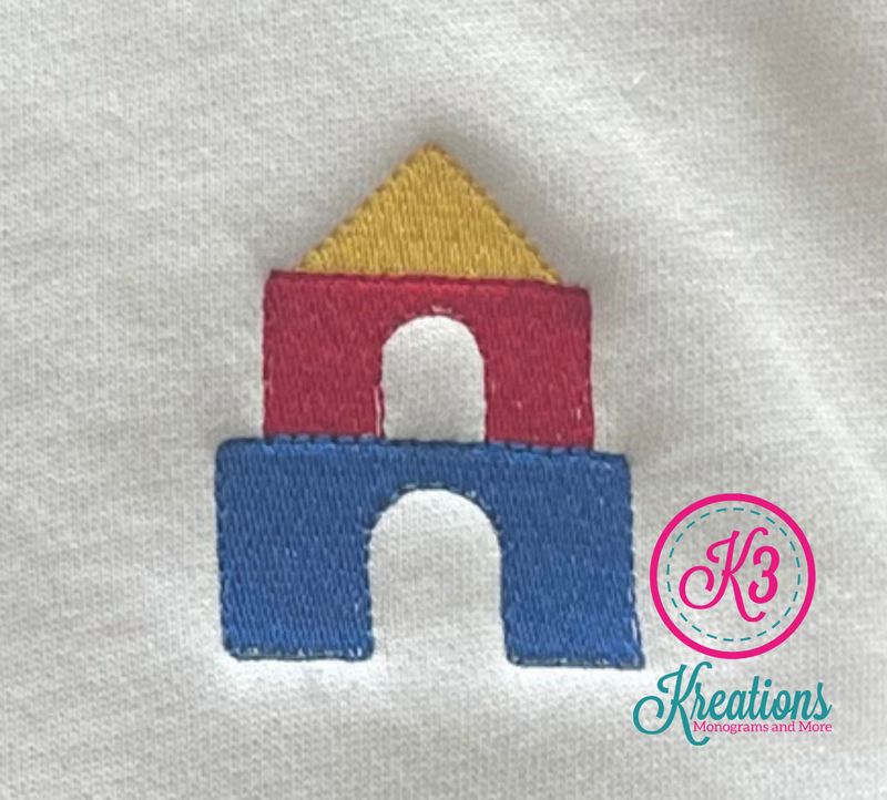 Adult Block House Left Chest Embroidered Crewneck Sweatshirt