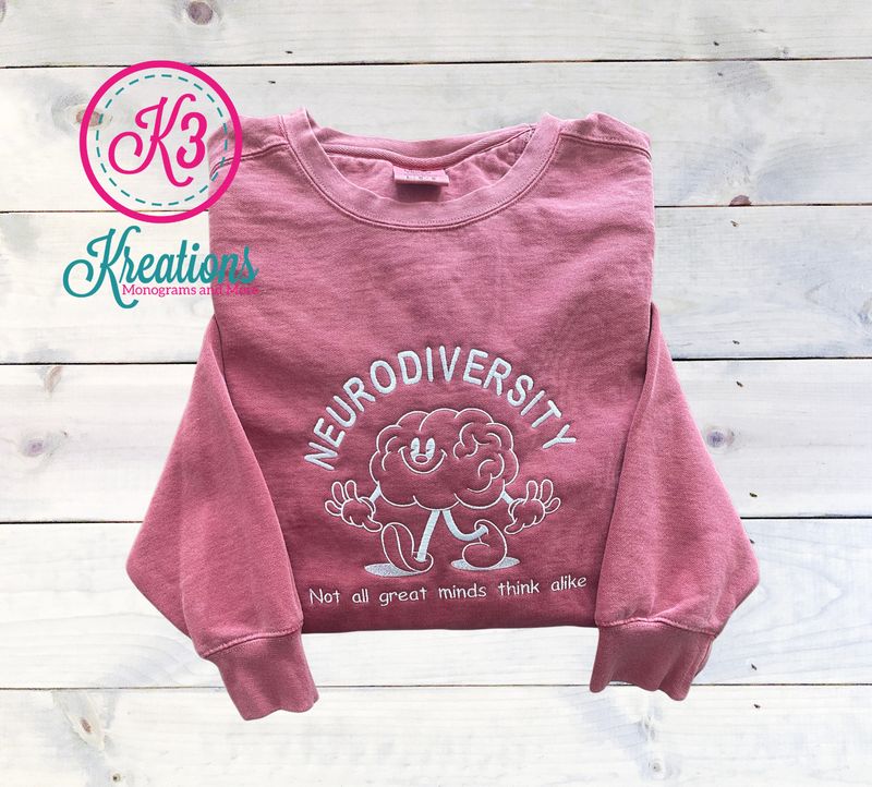 Adult Neurodiversity Comfort Colors Garment-Dyed Crewneck Sweatshirt