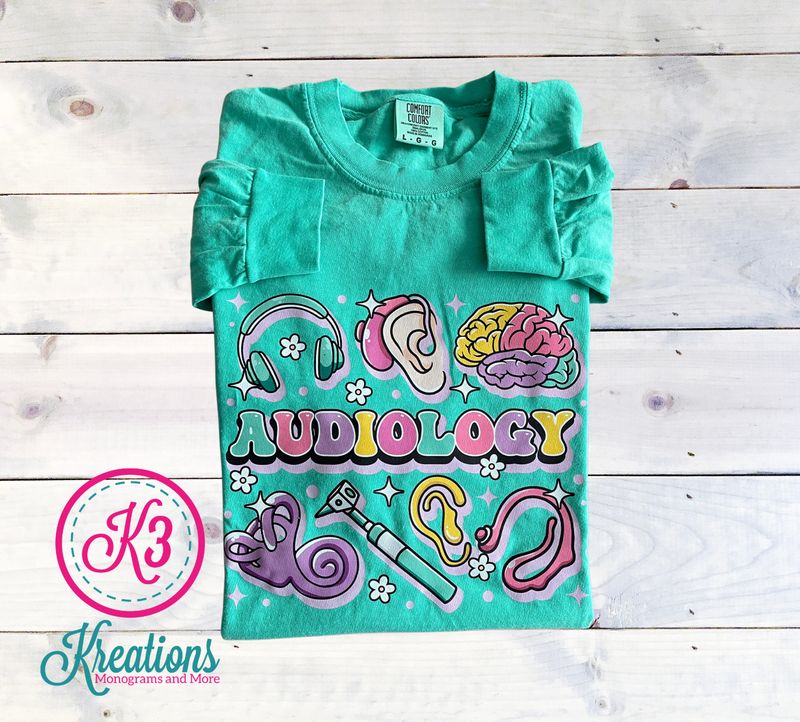 Adult Audiology Icon Comfort Colors Garment-Dyed Heavyweight Short or Long Sleeve T-Shirt