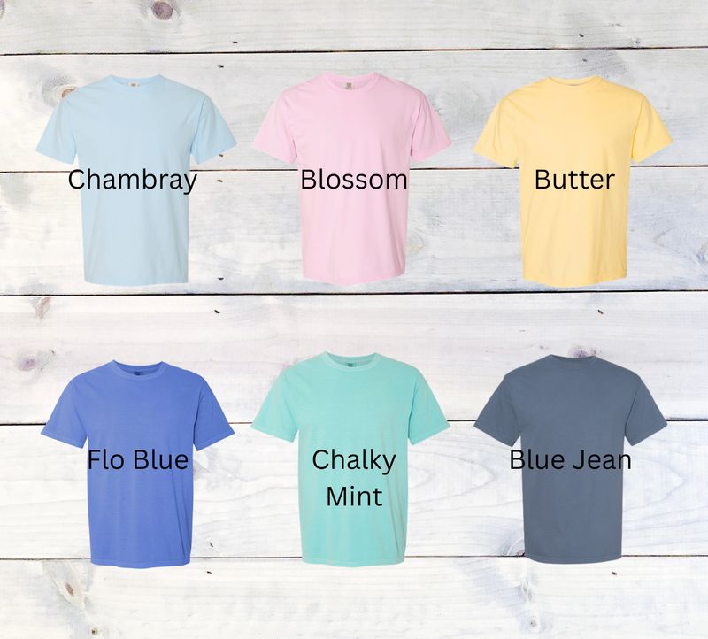 Adult Audiology Gingham Applique Comfort Colors Garment-Dyed Heavyweight Short or Long Sleeve T-Shirt