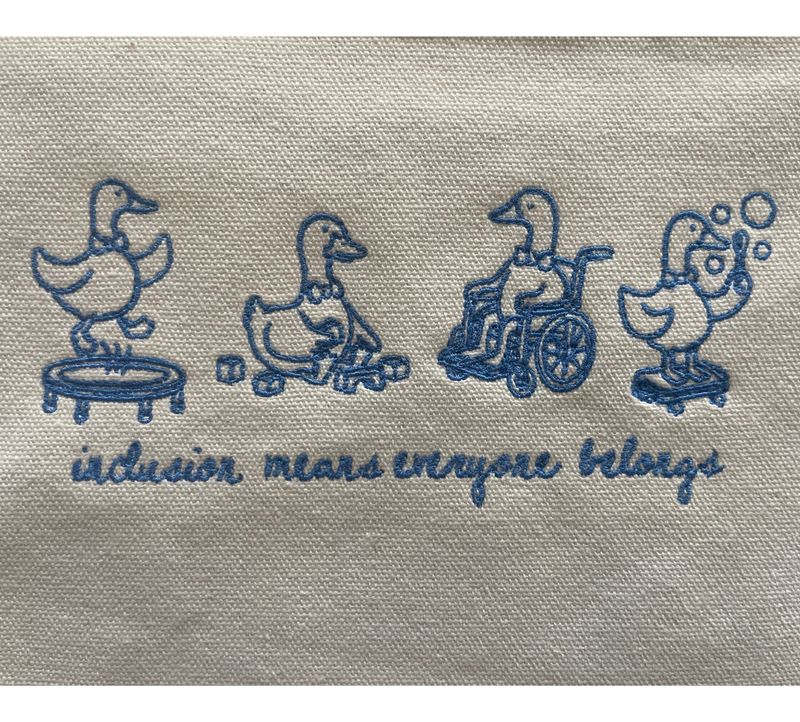 Inclusion Means Everyone Embroidered Pennant