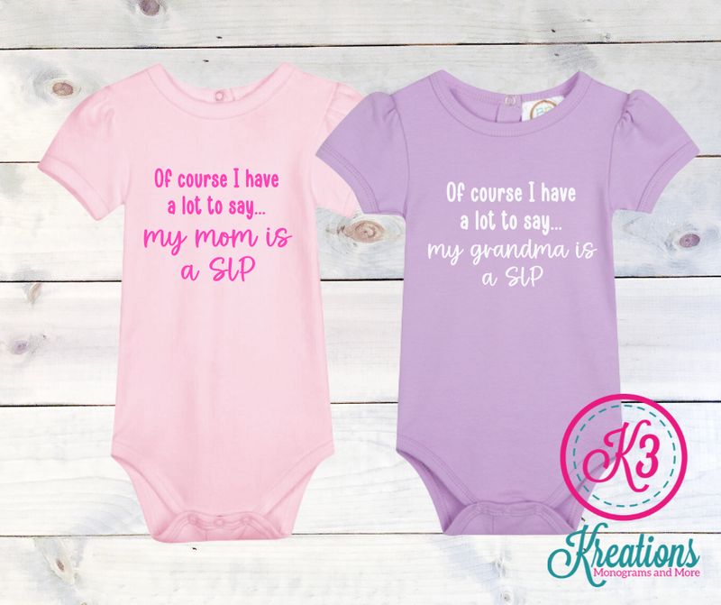 Of Course I Have a Lot to Say Baby Puff Sleeve Onesie