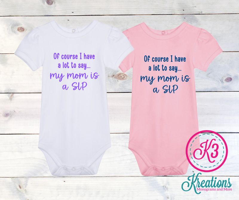 Of Course I Have a Lot to Say Baby Puff Sleeve Onesie
