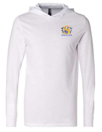 Swim &amp; Dive Adult Bella + Canvas Jersey Hooded Long Sleeve Tee (KA)