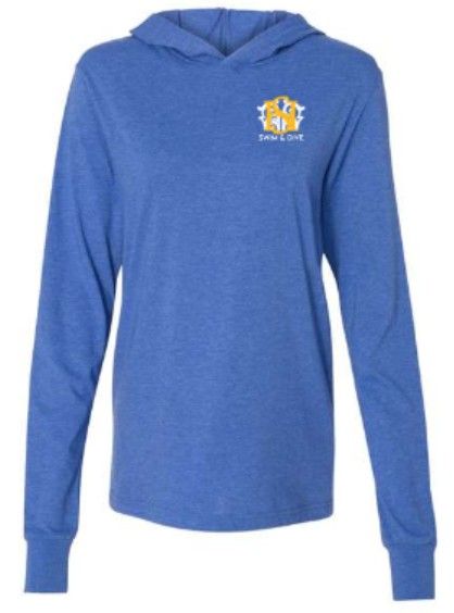 Swim &amp; Dive Adult Bella + Canvas Jersey Hooded Long Sleeve Tee (KA)
